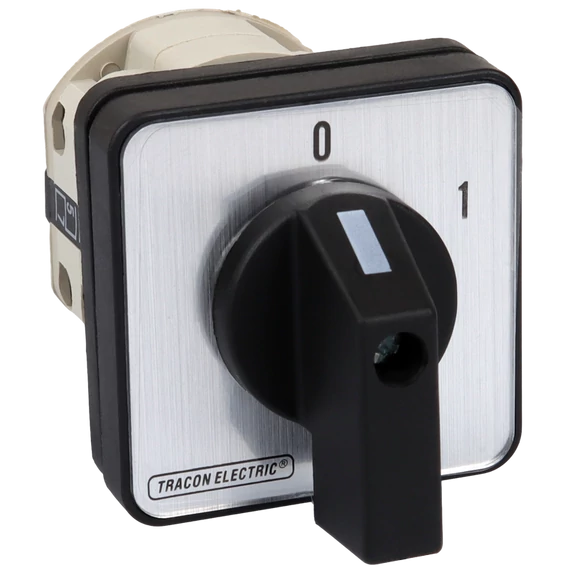 TRACON Kézikapcsoló, BE-KI, 400V, 50Hz, 125A, 3P, 30kW, 88x88mm, 60° (TK-126/3)