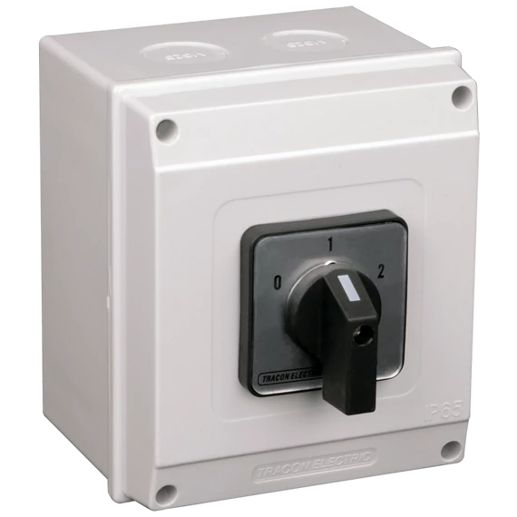 TRACON Tokozott dahlander motorkapcsoló, 400V, 50Hz, 20A, 5,5kW, 48x48mm, IP65 (TKM-20/DT65)