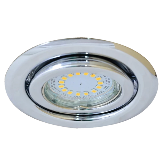 TRACON Beépíthető lámpatest spot fényforrásokhoz, króm, max.50W, MR16, D=97mm, 30° (TLC-6C)