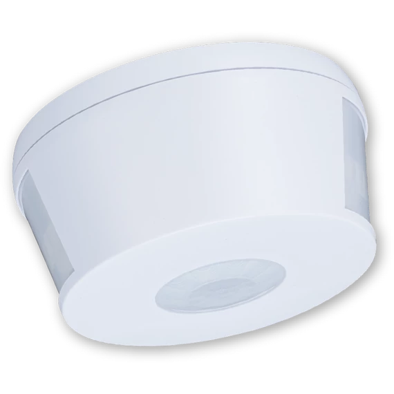 TRACON Mozgásérzékelő, infra, mennyezeti, fehér, 230V, 50Hz, 360°, 2-15m, 10s-15min, 3-2000lux, IP20 (TMB-007)