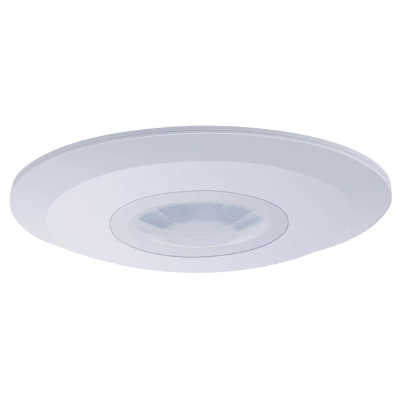 TRACON Mozgásérzékelő, mennyezetre, lapos, fehér, 230V, 50Hz, 360°, 1-6m, 10s-15min, 3-2000lux, IP20 (TMB-011L)