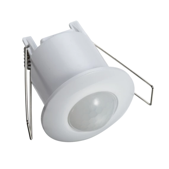 TRACON Mozgásérzékelő, süllyeszthető, mini, fehér, 230V, 50Hz, 360°, 1-6m, 10s-15min, 3-2000lux, IP20 (TMB-061M)