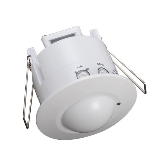 TRACON Mozgásérzékelő, süllyeszthető, radaros, fehér, 230V, 50Hz, 5,8GHz, 360°, 1-8m, 10s-12 min, 3-2000lux, IP20 (TMB-061R)
