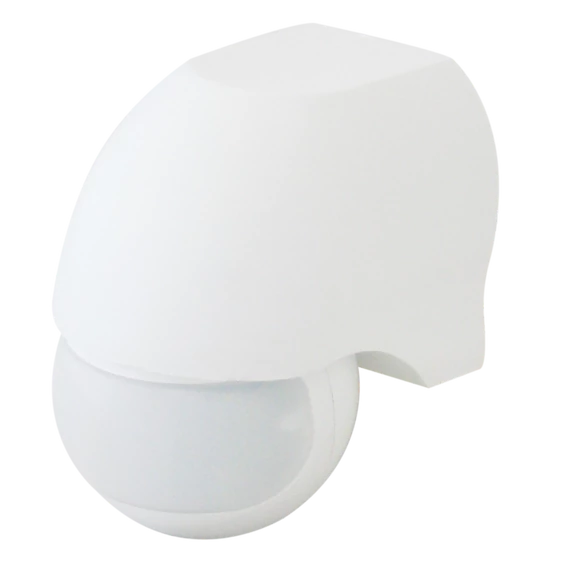 TRACON Mozgásérzékelő, infra falra, fehér, 230V, 50Hz, 180°, max. 12m, 10s-15min, 3-2000lux, IP44 (TMB-112)