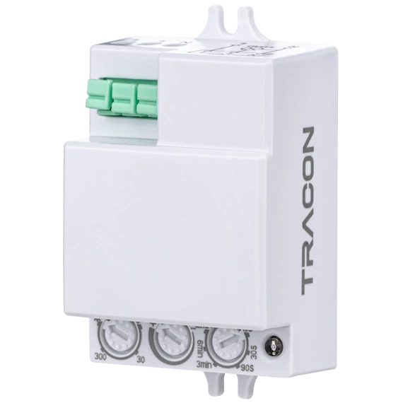 TRACON Mozgásérzékelő, mikrohullámú, lámpába, 230V, 50Hz, 5,8GHz, 360°, 1-8m, 10s-12min, 3-2000lux, IP20 (TMB-L01D)
