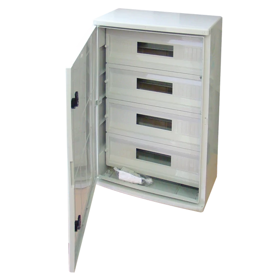 TRACON Műanyag elosztószekrény maszkos, 4x22 mod, HxWxD = 700x500x245mm, IP65, IK10, 1000V AC/DC (TME705025M)