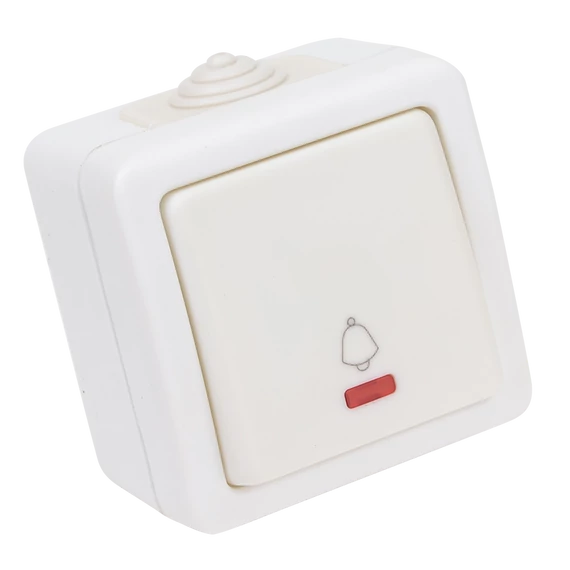 TRACON Falon kívüli csengőnyomó, jelzőfénnyel, 10AX/250VAC, IP54, (N101) (TR-PH07L)