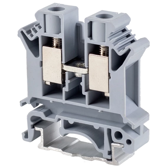 TRACON Fázisvezető ipari sorozatkapocs, csavaros, sínre, szürke, 0,5-10mm2, 800VAC, 76A (TSKA10)