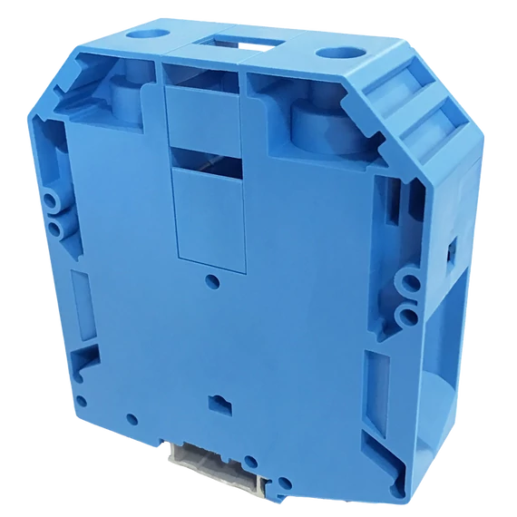 TRACON Nullavezető ipari sorozatkapocs, csavaros, sínre, kék, 35-150mm2, 1000VAC, 309A (TSKA150-K)
