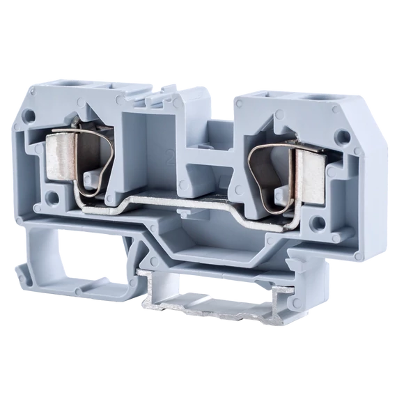 TRACON Fázisvezető ipari sorozatkapocs, rugós, sínre, szürke, 800V 57A 0.2-10 mm2 2P (TSKC10)