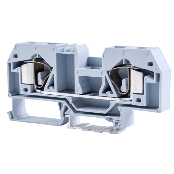 TRACON Fázisvezető ipari sorozatkapocs, rugós, sínre, szürke, 800V 76A 0.2-16 mm2 2P (TSKC16)