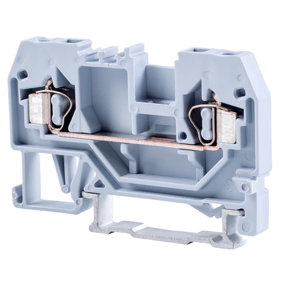 TRACON Fázisvezető ipari sorozatkapocs, rugós, sínre, szürke, 800V 24A 0.08-2.5 mm2 2P (TSKC2,5)