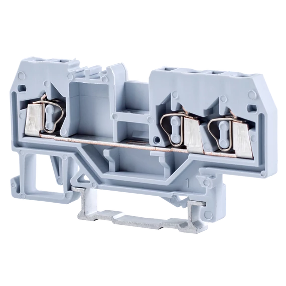 TRACON Fázisvezető ipari sorozatkapocs, rugós, sínre, szürke, 800V 24A 0.08-2.5 mm2 3P (TSKC2,5/3)