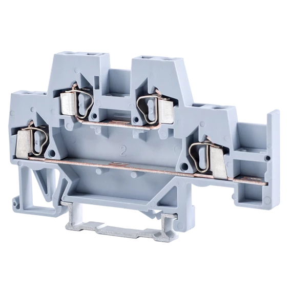 TRACON Emeletes ipari sorozatkapocs,rugós, sínre, szürke, 500V 20A 0.08-2.5 mm2 4P (TSKC2,5E)