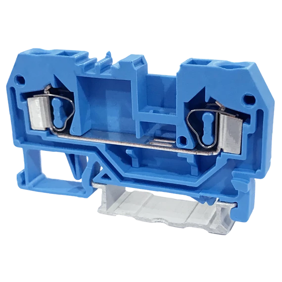 TRACON Nullavezető ipari sorozatkapocs, rugós, sínre, kék, 800V 32A 0.08-4 mm2 2P (TSKC4-K)