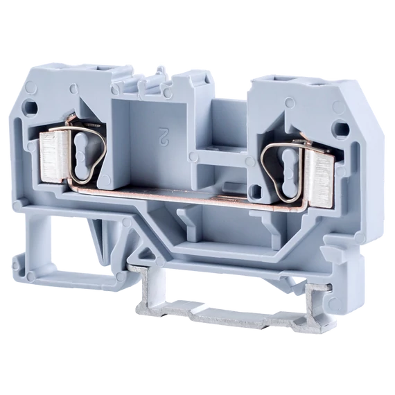TRACON Fázisvezető ipari sorozatkapocs, rugós, sínre, szürke, 800V 32A 0.08-4 mm2 2P (TSKC4)
