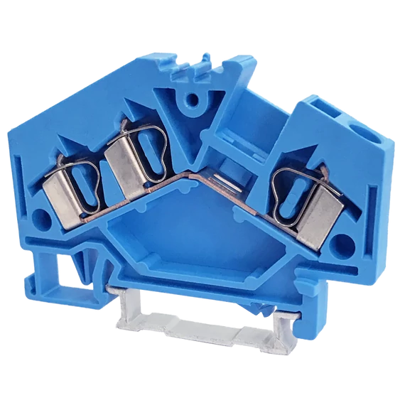 TRACON Nullavezető ipari sorozatkapocs, rugós, sínre, kék, 800V 32A 0.08-4 mm2 3p (TSKC4/3D-K)
