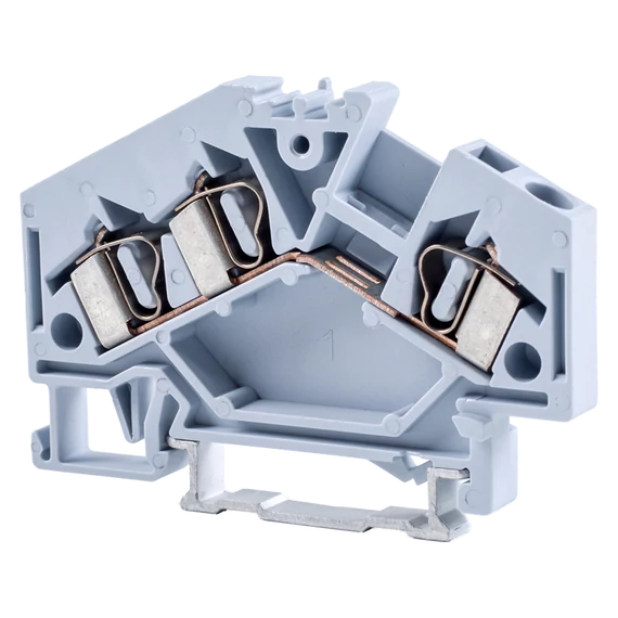 TRACON Fázisvezető ipari sorozatkapocs, rugós, sínre, szürke, 800V 32A 0.08-4 mm2 3P (TSKC4/3D)