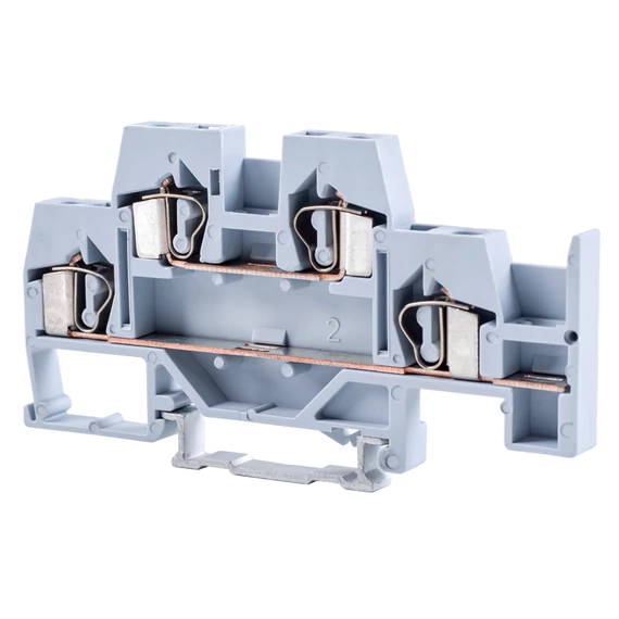 TRACON Emeletes ipari sorozatkapocs,rugós, sínre, szürke, 500V 26A 0.08-4 mm2 4P (TSKC4E)