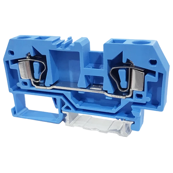 TRACON Nullavezető ipari sorozatkapocs, rugós, sínre, kék, 800V 41A 0.2-6 mm2 2P (TSKC6-K)