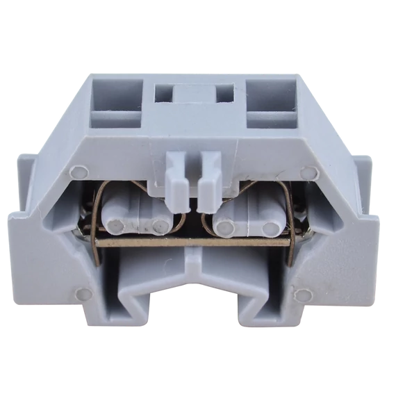 TRACON Mini rugós ipari sorozatkapocs, csavarral rögzíthető, szürke, 400V 18A 0.08-1.5 mm2 2P (TSKD1,5D)