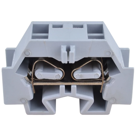 TRACON Mini rugós ipari sorozatkapocs, csavarral rögzíthető, szürke, 690V 32A 0.08-4 mm2 2P (TSKD4D)