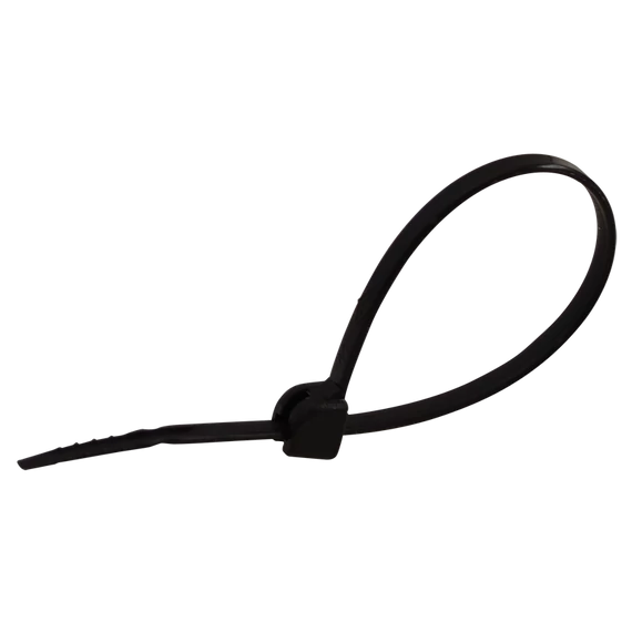 TRACON UV-álló fémnyelves kábelkötegelő, fekete, 360x4,8mm, D=3,5-102mm, PA6.6 (TU360)