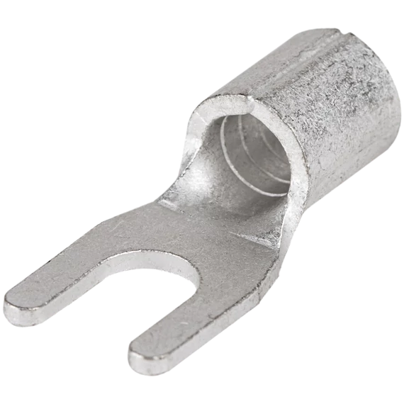TRACON Szigeteletlen villás saru, ónozott elektrolitréz, 10mm2, M4, (d1=4,5mm, d2=4,3mm) (V10-4)