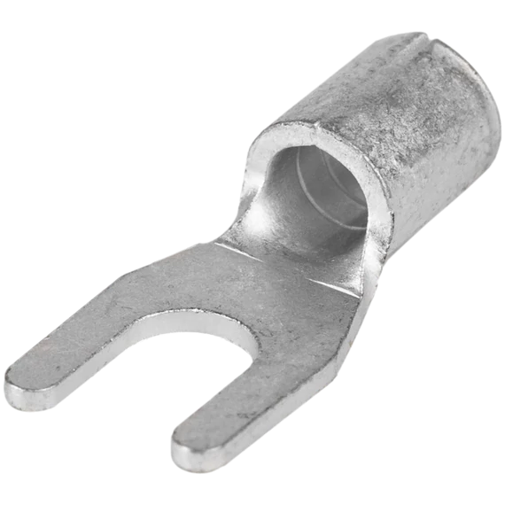 TRACON Szigeteletlen villás saru, ónozott elektrolitréz, 2,5mm2, M3, (d1=2,4mm, d2=3,7mm) (V2.5-3)
