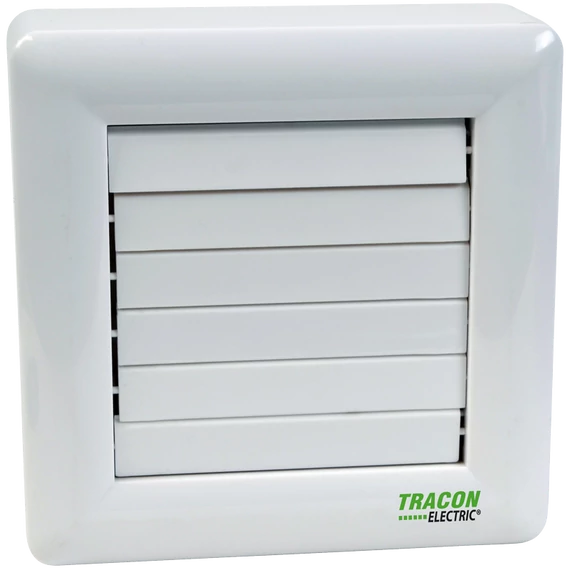 TRACON Fürdőszoba ventilátor hőelemmel műk. frontzsalu, golyóscsap. + időzítő, 230 VAC, 15W, 80 m3/h, 33 dB,100 mm (VFM100-BT)