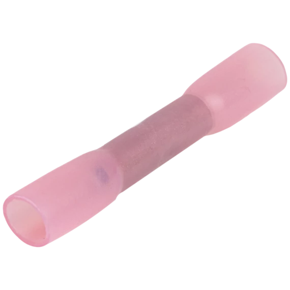 TRACON Zsugorodó szigetelésű toldóhüvely, elektrolitréz, piros, 1,5mm2, (L=37mm, d1=1,8mm), PO (ZSTHP)