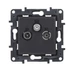 LEGRAND Niloé Step TV-R-SAT csillagpontos aljzat (1,5 dB), fekete (863580)