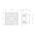 COMMEL Elszívó ventilátor, 150mm, 18W, 320m3/h, grav. zsaluval (420-121)