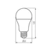 KANLUX A60 N 13W E27-NW LED fényforrás, Miledo, E27, 13W, 4000K, 1520 lm (31207)