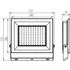 KANLUX GRUN NV LED-100-B LED-es reflektor, Miledo, 100W, 4000K, 9500lm, 225x257x29mm, IP65, fekete (31394)