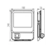 KANLUX IQ-LED FL-50W-NW-SE LED-es reflektor mozgásérzékelővel, 50W, 4000K, 6000lm, 240x180x56mm, IP44, fekete (33888)