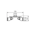 KANLUX DERATO EL-2I W-SR Fali-mennyezeti lámpatest, E14, 2 x max 8W, Ø100mm, 165x110x500mm, fehér / ezüst (35643)