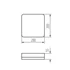 KANLUX IPER LED 19W-NW-L Mennyezeti LED lámpa, 19W, 4000K, 2280lm, 200x200x55mm, IP65, fehér (37295)