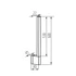 KANLUX YALTE S 06 8W WW-B Homlokzati lámpatest, 8W, 3000K, 350lm, 600x45x80mm, IP54, fekete (38891)