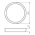 KANLUX DABER 8-13W CCT W Mennyezeti LED lámpa, 8/13W, 3000/3500/4000K, max 1450 / 1460 / 1510lm, Ø251x59mm, IP66, fehér (39020)