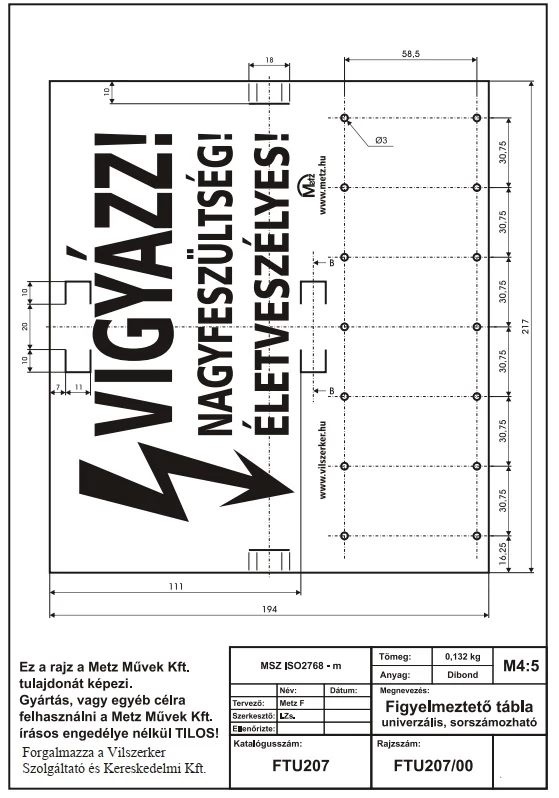 METZ FTU207 sorszámtábla univerzális 7 karakteres (1300107885) 