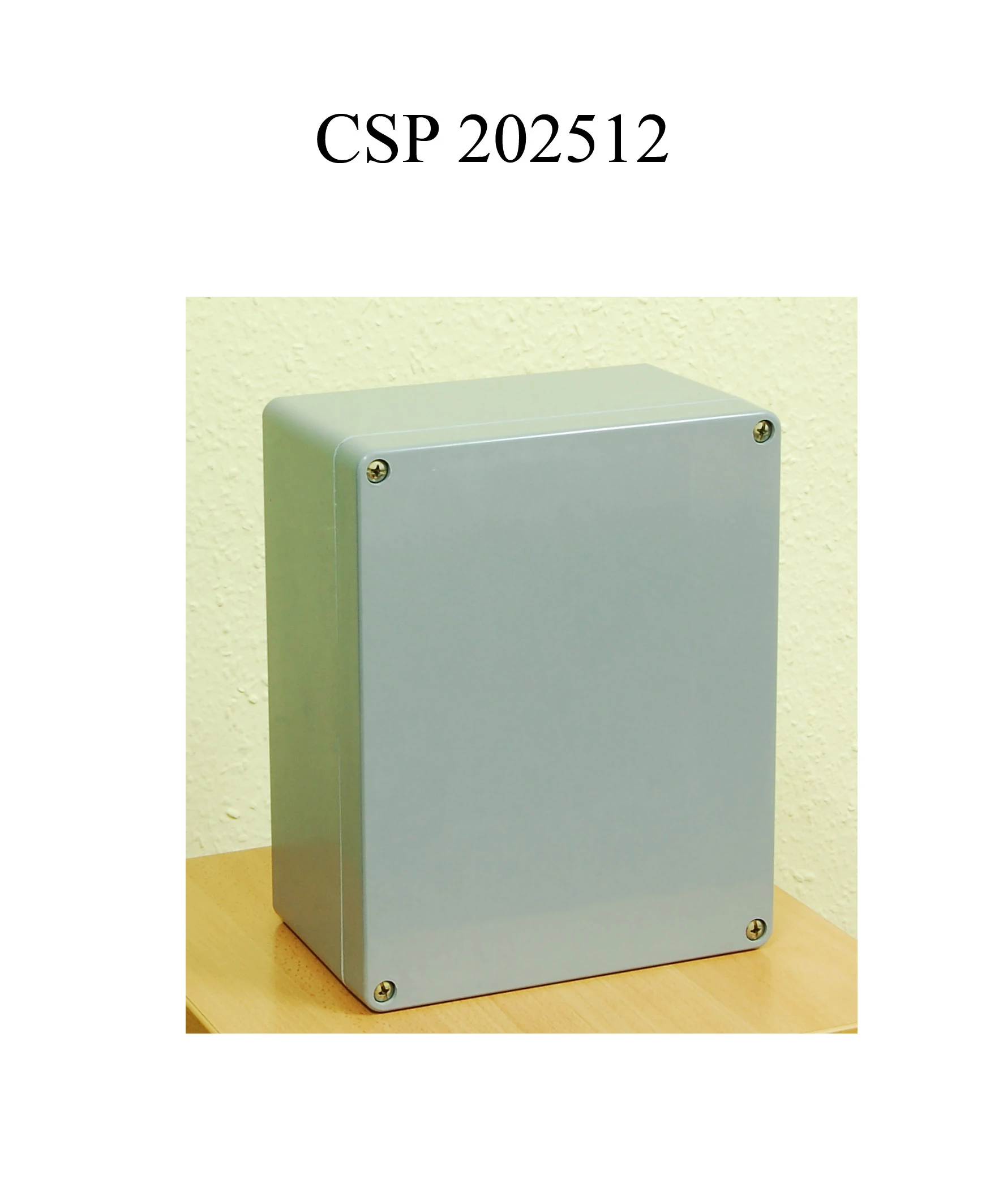 CSATÁRI PLAST CSP 202512 poliészter doboz, üres, 200x250x120mm, IP 65 szürke, halogénmentes (CSP 10202512)