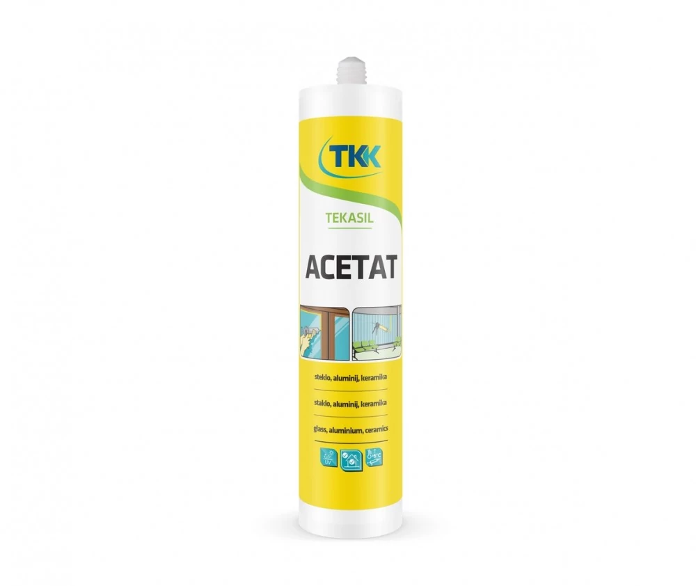 Szilikon acetátos szaniterhez átlátszó 280 ml, (TKKSZANITRANS280ML)