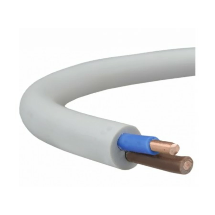 PRYSMIAN AT-N05VV-U 2x 1,5 mm2 RE (ring) YM-O, MBCu, Tömör rézvezetőjű, PVC tömlővezeték, beltéri, szürke (20209846)