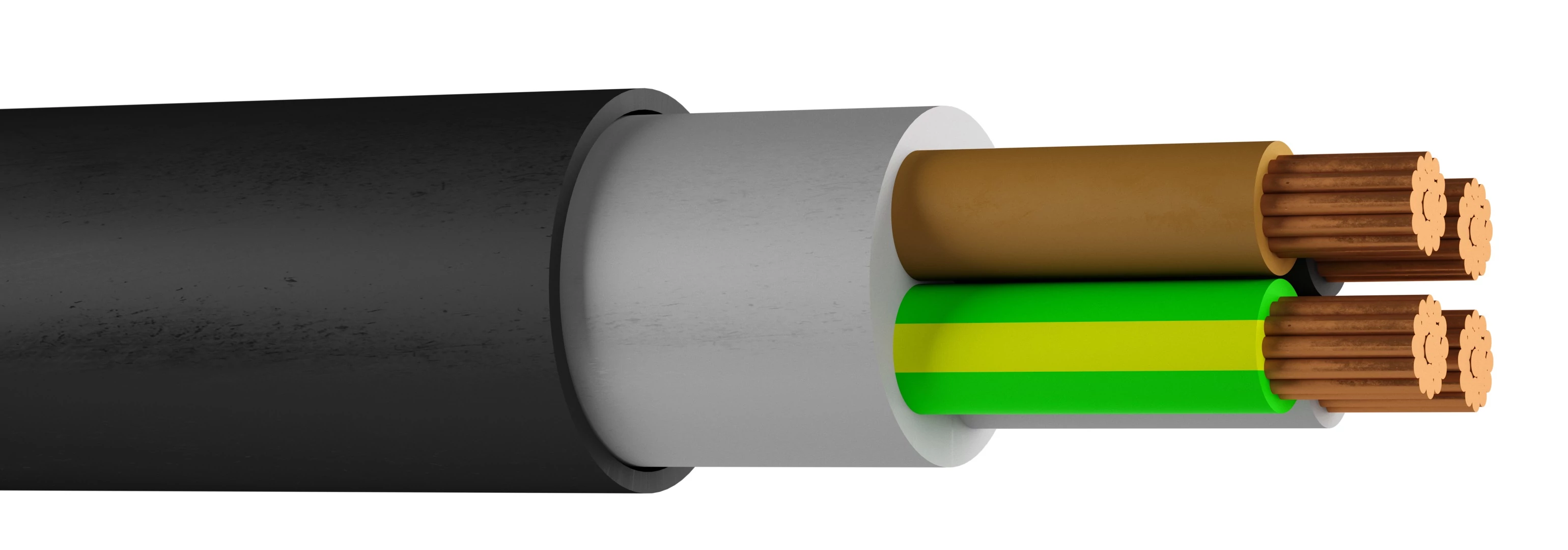 PRYSMIAN E-YY-J 4x 25 mm2 RM (0,6/1kV) EXT, Réz földkábel, sodrott erű (20209921)