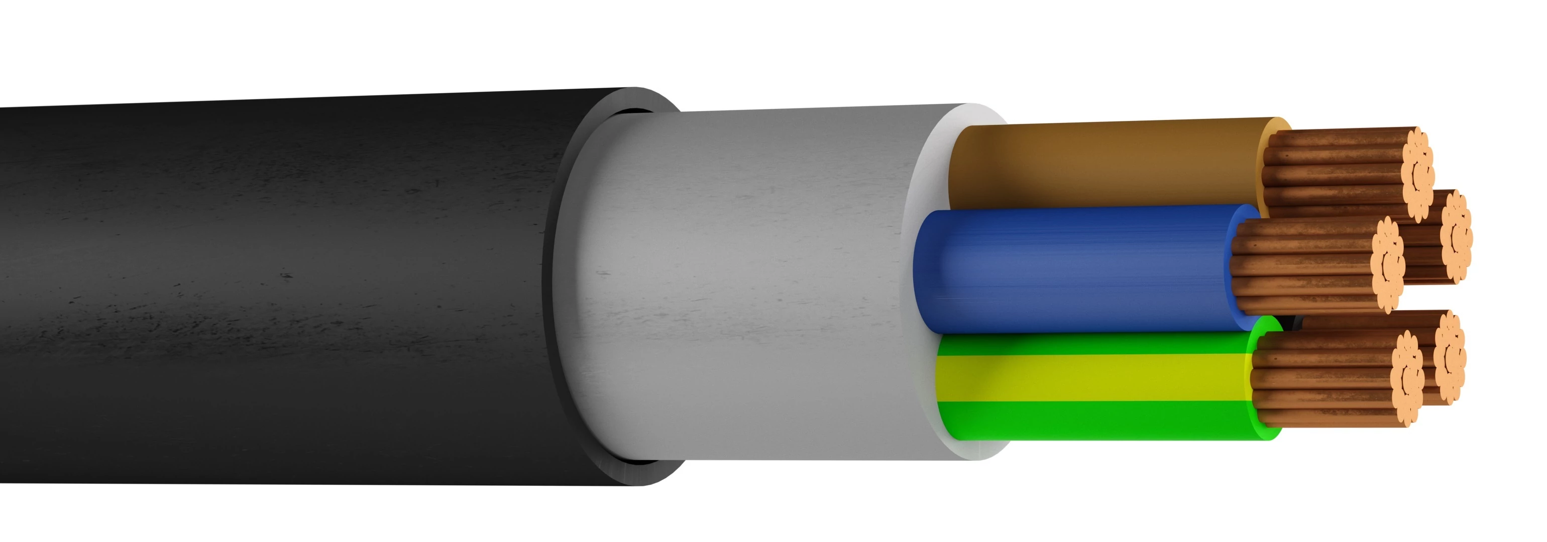 PRYSMIAN' E-YY-J 5x 25 mm2 RMV (0,6/1kV) EXT, Réz földkábel, sodrott erű (20209939)