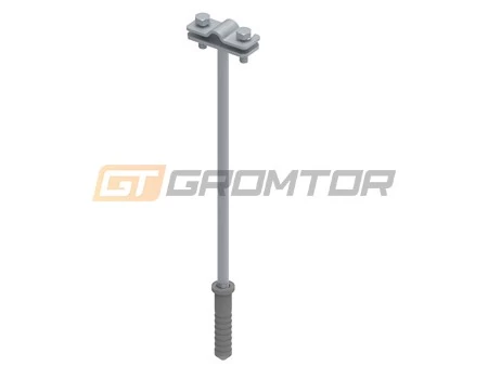 GROMTOR Vezetéktartó dübellel L-250, tűzihorganyzott acél, 8-10 mm (311412)