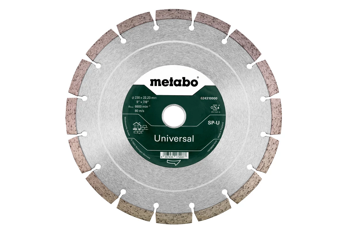 METABO Gyémánt vágótárcsa univerzális - SP - U, 230x22,23 mm (624310000)