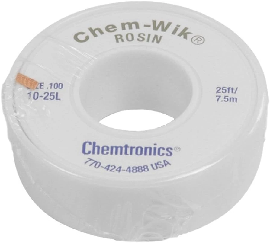 CHEMTRONICS Kiforrasztó szalag (ónharisnya) 2,54mm/7,5m (10-25L)