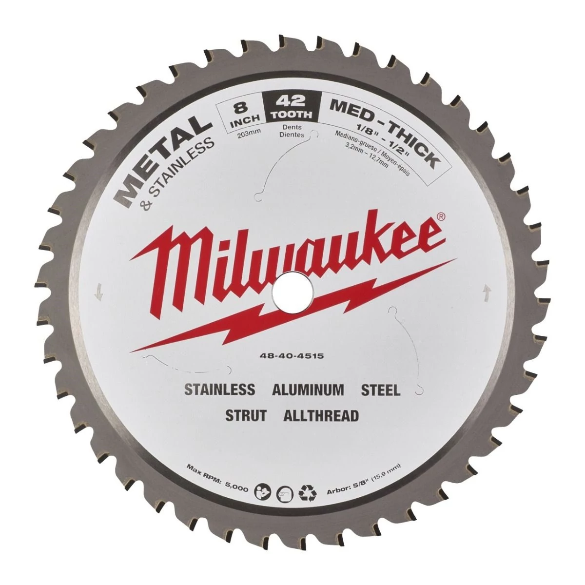 Milwaukee Körfűrészlap (fémhez) 203/15,87/42 (48404515)